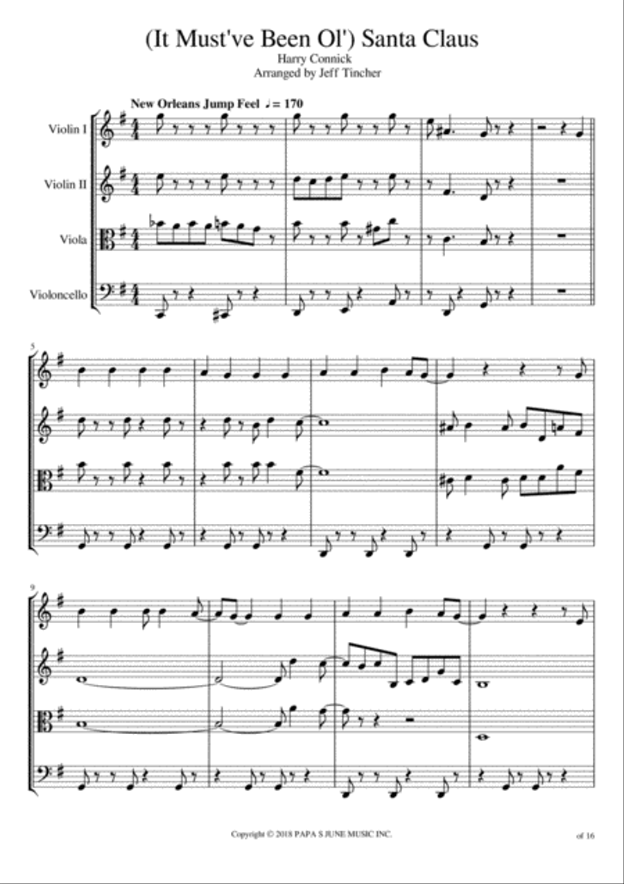 (it Must've Been Ol') Santa Claus String Quartet scores gallery preview page 2