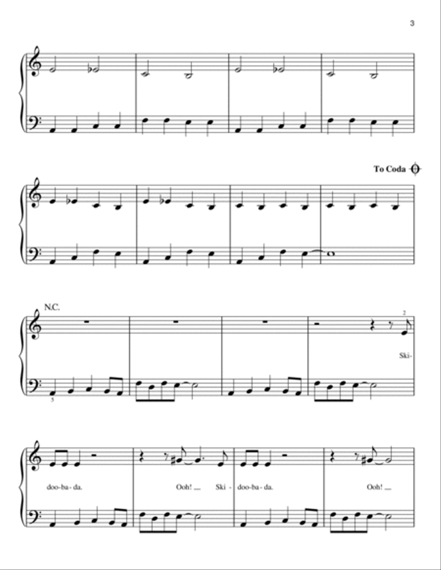 Rock Lobster Easy Piano scores gallery preview page 3