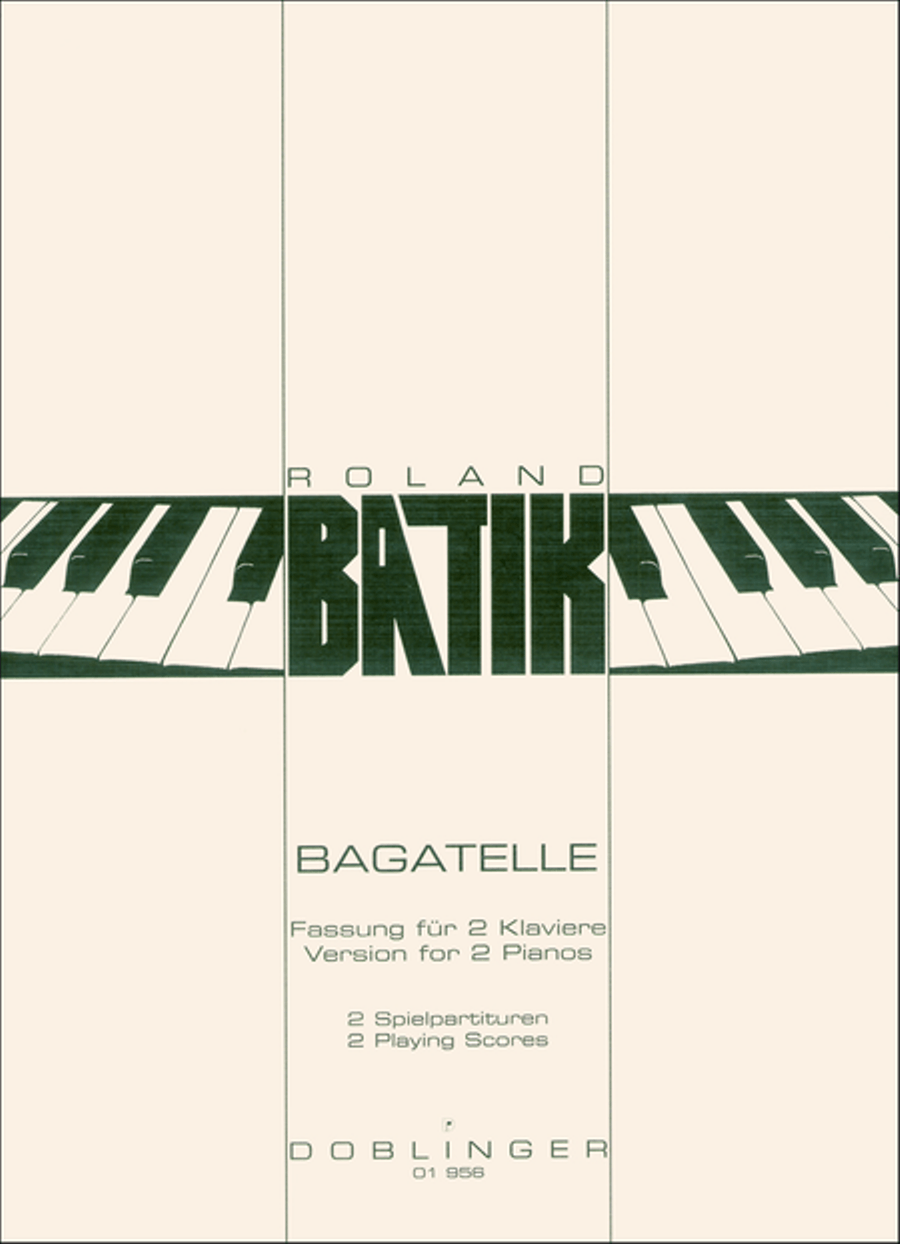 Bagatelle. Fassung fur 2 Klaviere Piano Duet scores gallery preview page 1