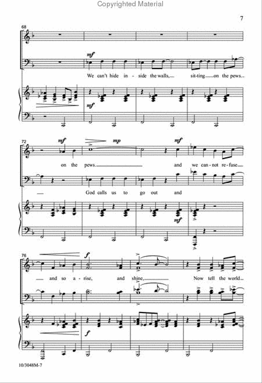 Wake Up, Church, Wake Up! 4-Part scores gallery preview page 8