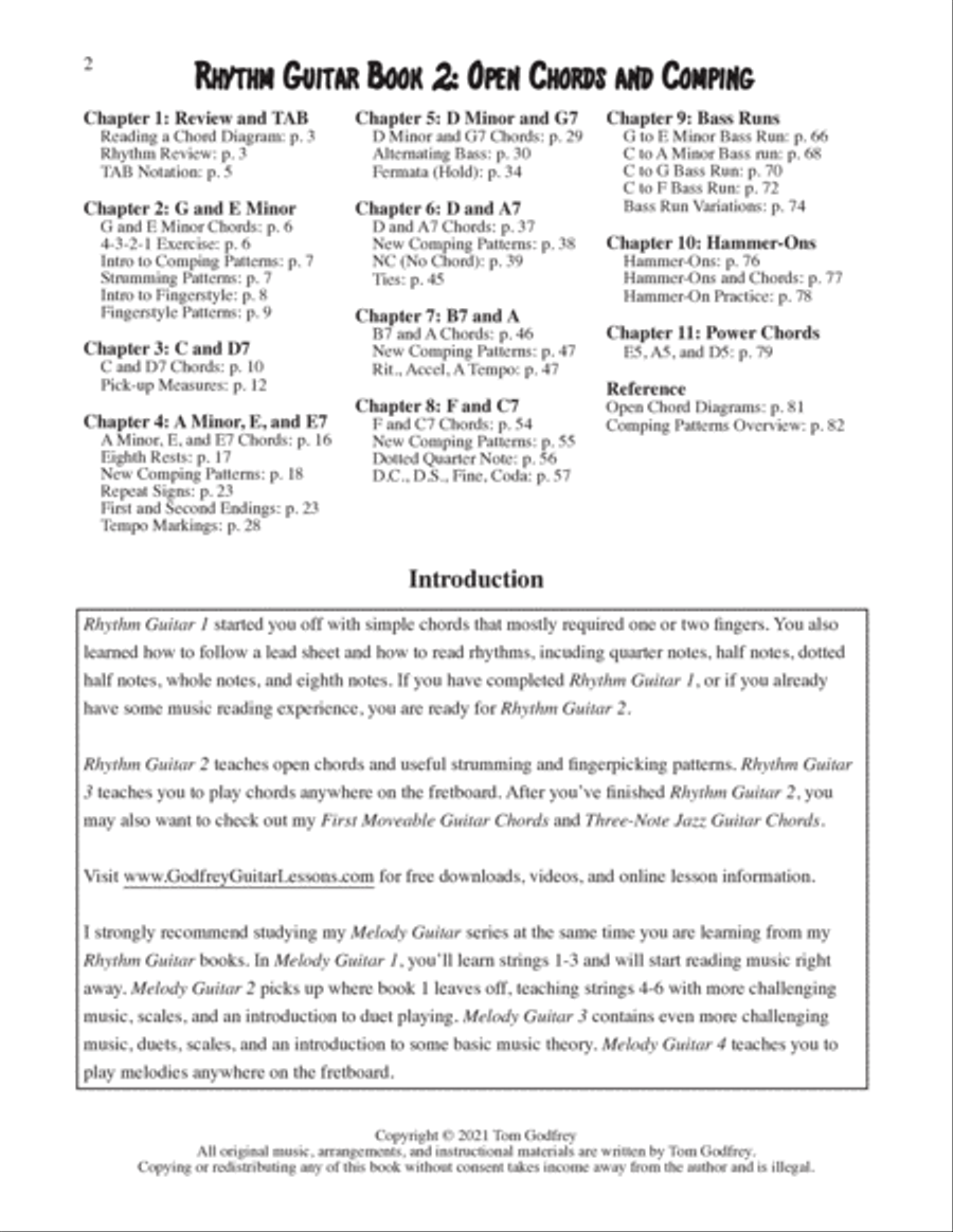 Rhythm Guitar Book 2: Open Chords and Comping Patterns Electric Guitar scores gallery preview page 2