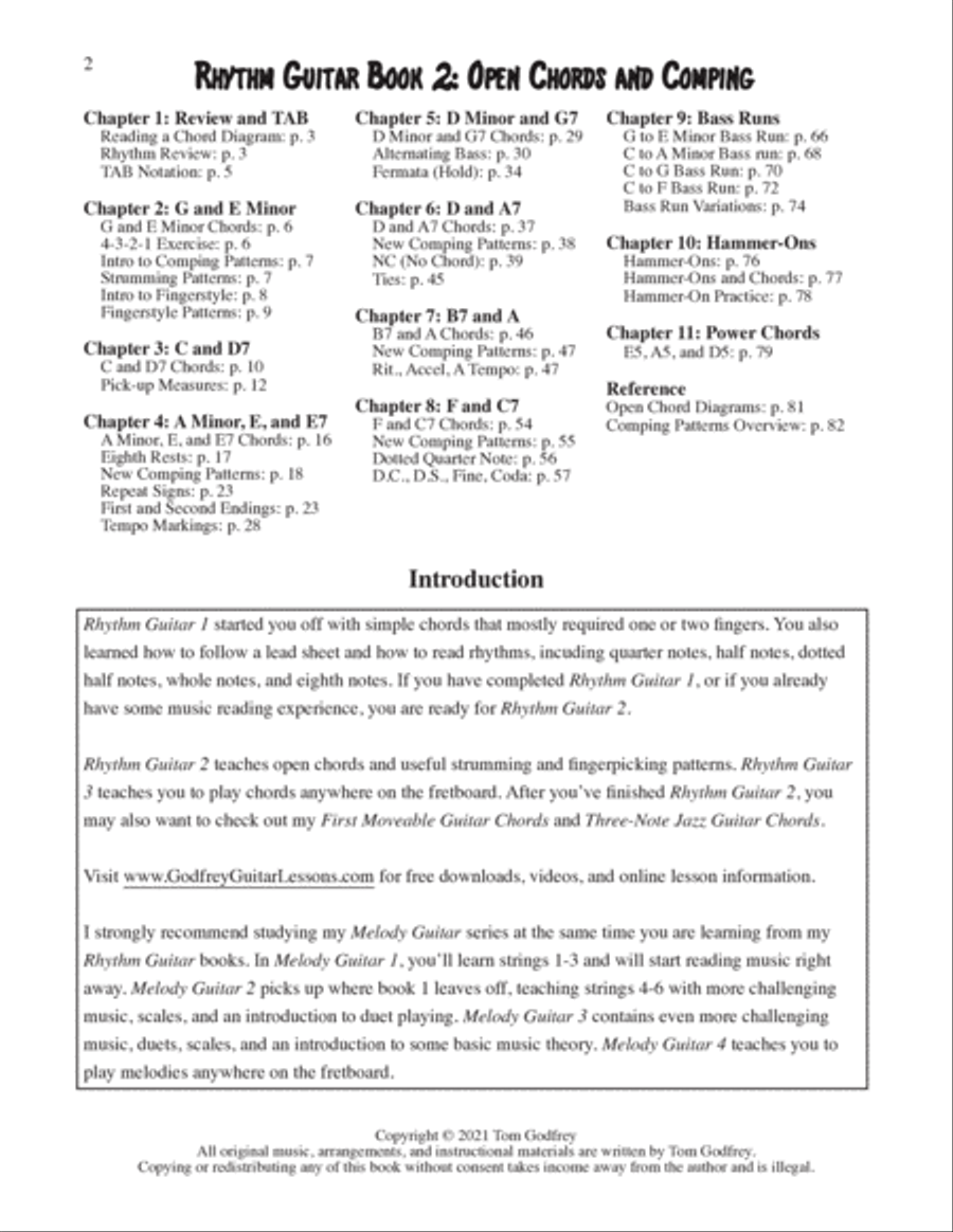Rhythm Guitar Book 2: Open Chords and Comping Patterns