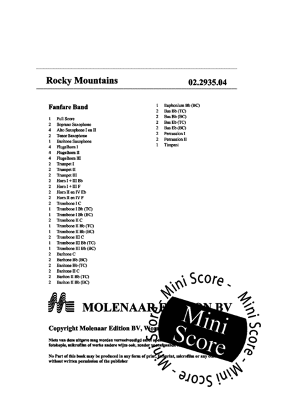 Rocky Mountains Fanfare Band scores gallery preview page 4