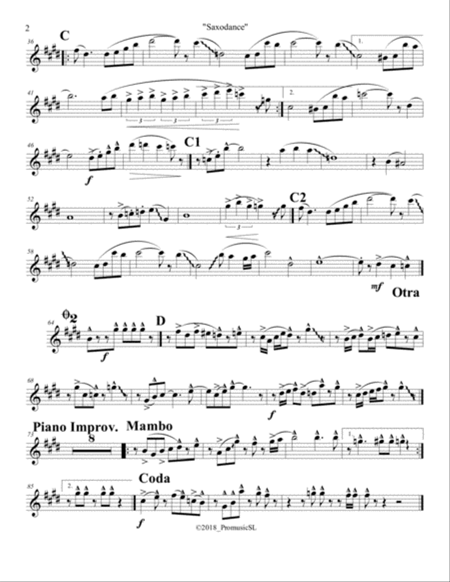 Saxodance Jazz Ensemble scores gallery preview page 2