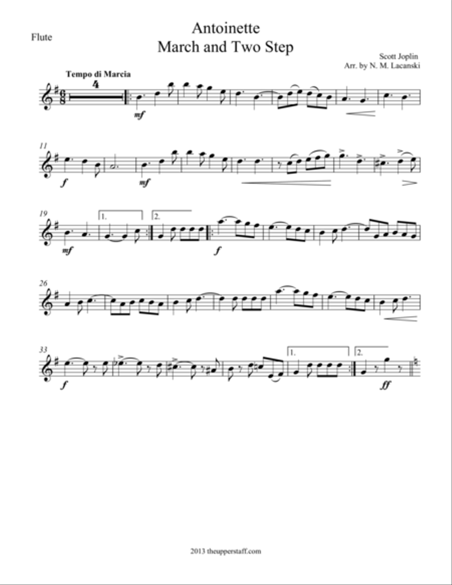 Antoinette Flute Solo scores gallery preview page 1