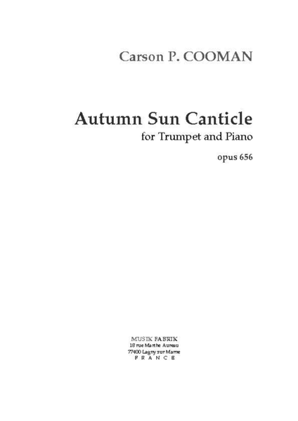 Autumn Sun Canticle