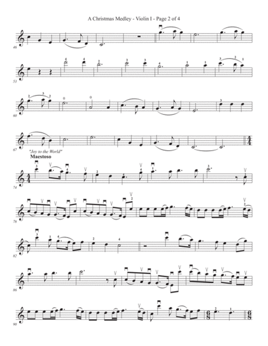 A Christmas Medley for 3 Violins (Violin 1) image number null