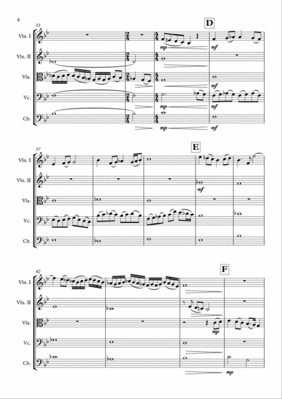 For The Love Of A Princess String Quintet scores gallery preview page 5