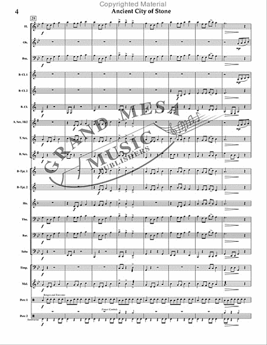 Ancient City of Stone Concert Band scores gallery preview page 5
