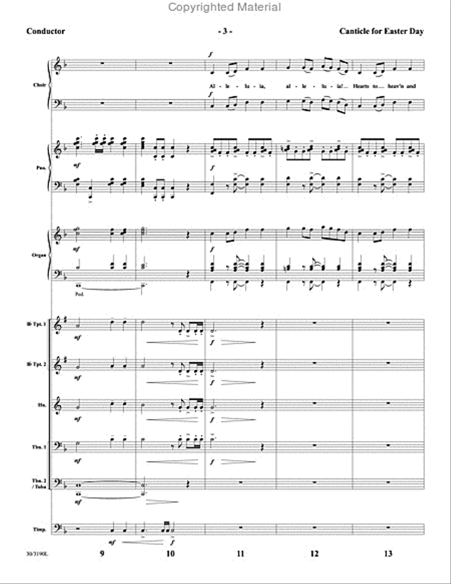 Canticle for Easter Day - Brass and Timpani Score and Parts Choir scores gallery preview page 4