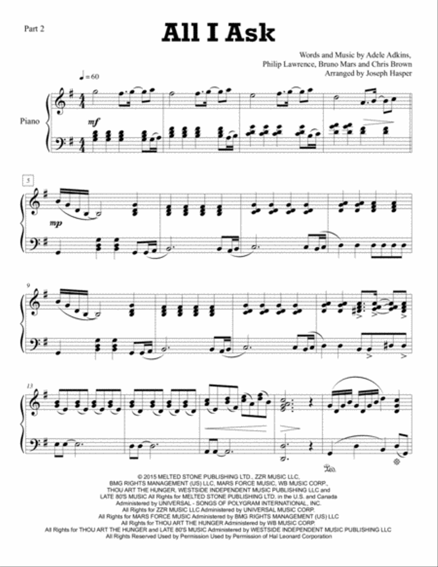 All I Ask Viola scores gallery preview page 5