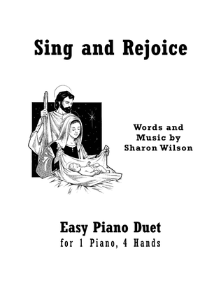 Book cover for Sing and Rejoice (Easy Piano Duet; 1 Piano, 4 Hands)
