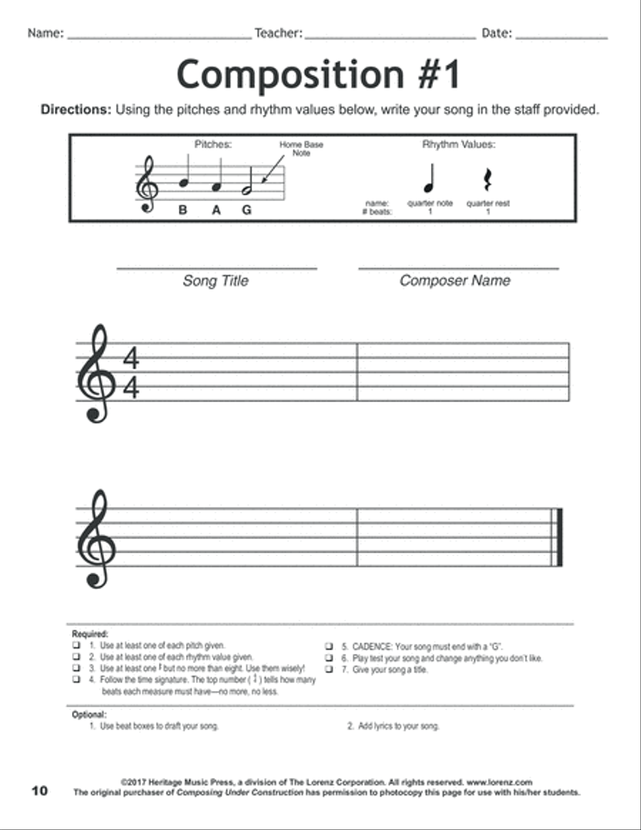 Composing Under Construction Reproducible Packs scores gallery preview page 10