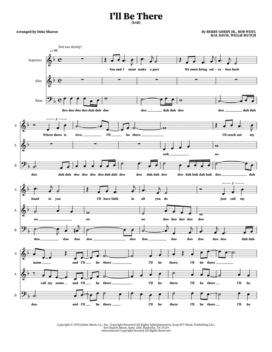 I'll Be There 3-Part scores gallery preview page 1