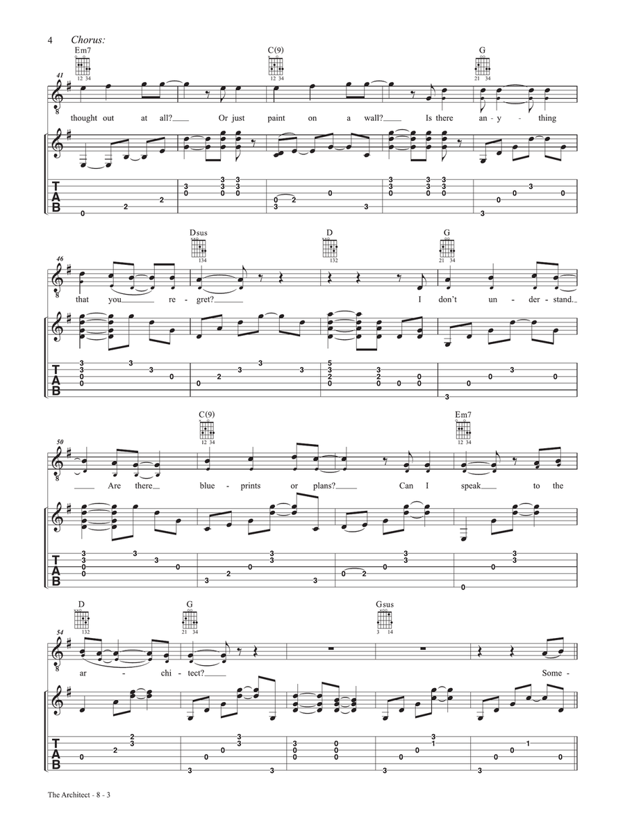 The Architect (From the studio album 'Deeper Well') Guitar scores gallery preview page 3