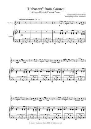 Habanera from Carmen arranged for Alto Flute and Piano
