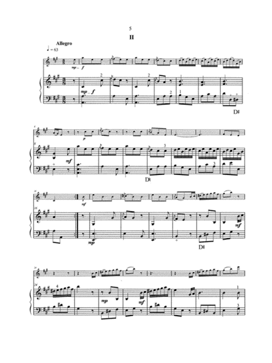 Sonata in A Major, K. 12 for Flute and Harp