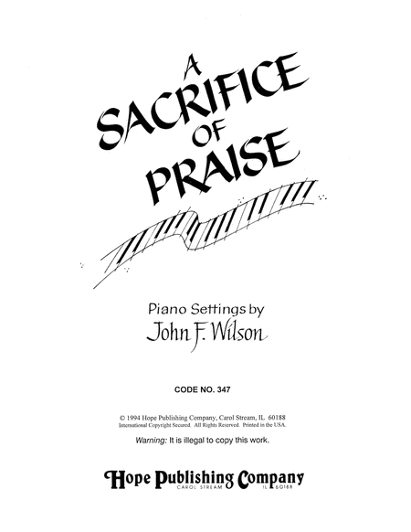 A Sacrifice of Praise