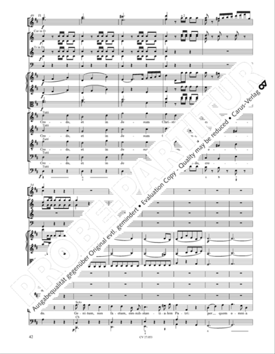 Creation Mass in A-major after Joseph Haydn (Schopfungsmesse in A nach Joseph Haydn) 4-Part scores gallery preview page 43