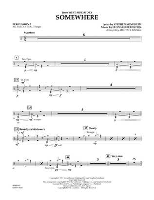 Book cover for Somewhere (from West Side Story) - Percussion 2