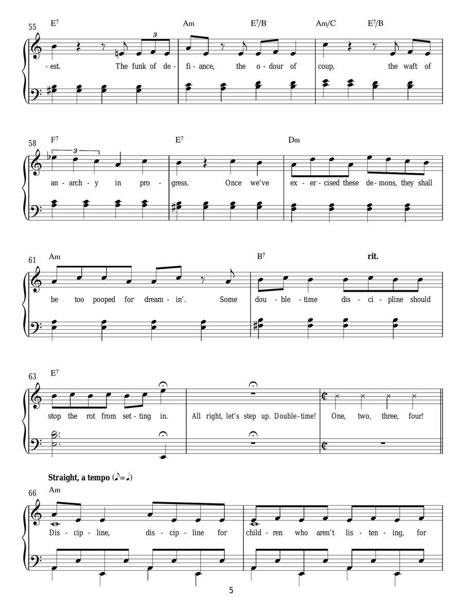 The Smell Of Rebellion ('From Matilda The Musical') Easy Piano scores gallery preview page 5