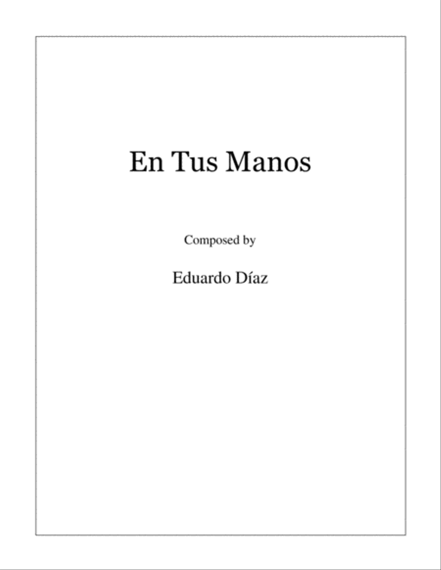 En Tus Manos Guitar Solo scores gallery preview page 1