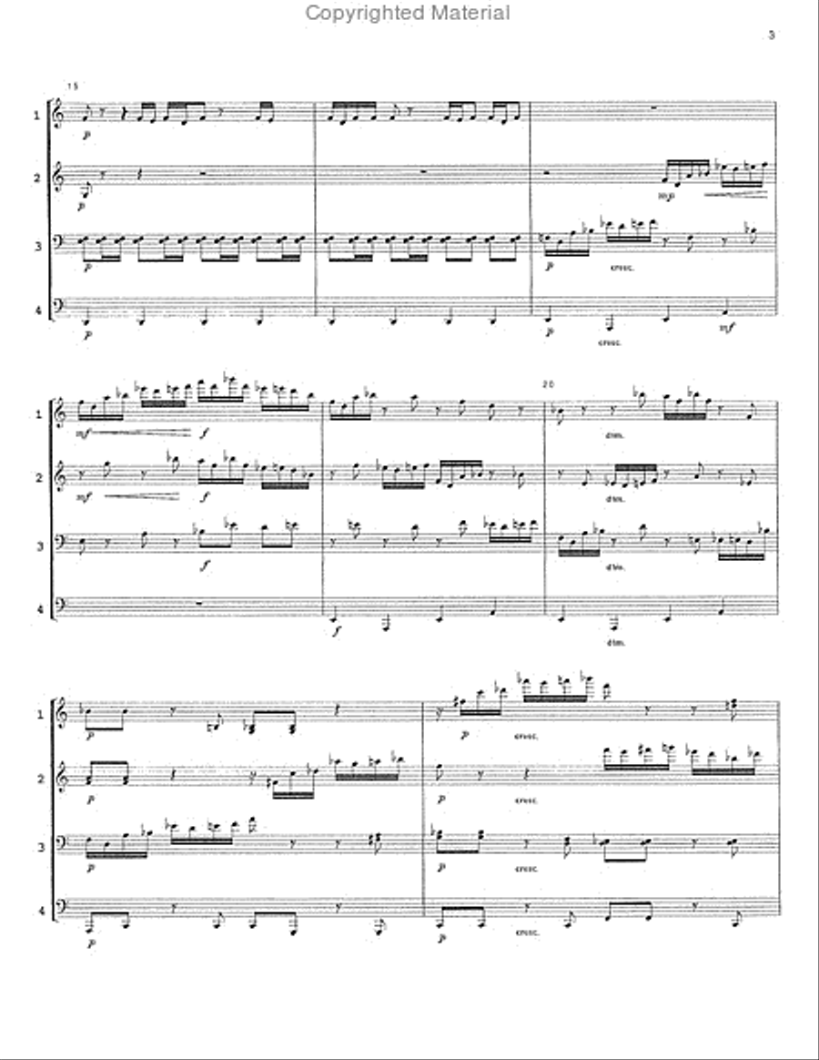 Sonata For Marimba Quartet Percussion Ensemble scores gallery preview page 4