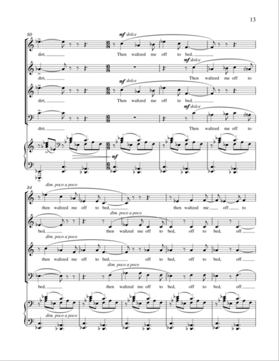 My Papa's Waltz 4-Part scores gallery preview page 16