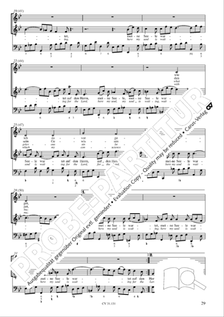 Form the deep, Lord, cried I, Lord, to Thee (Aus der Tiefe rufe ich, Herr, zu dir) 4-Part scores gallery preview page 30