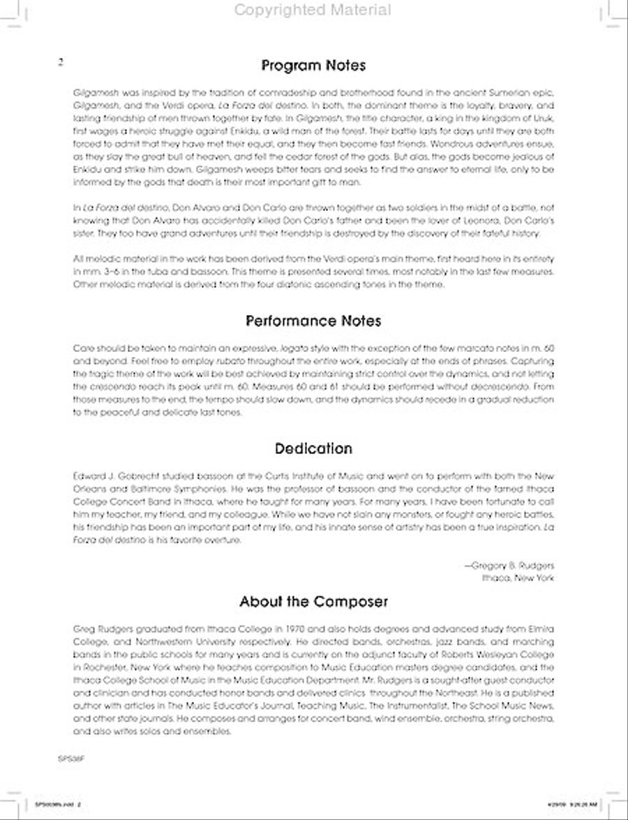 Gilgamesh Gilgamesh Concert Band scores gallery preview page 3