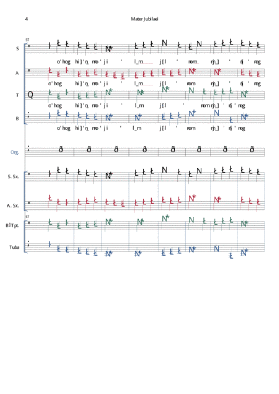 Mater Jubilaei 4-Part scores gallery preview page 5