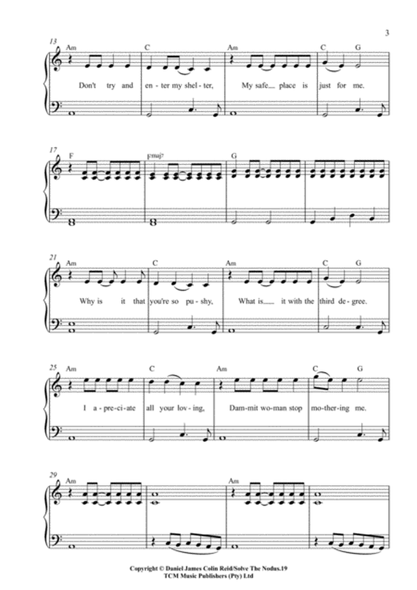 I Just Can't Be Tied: Easy Piano Arrangement