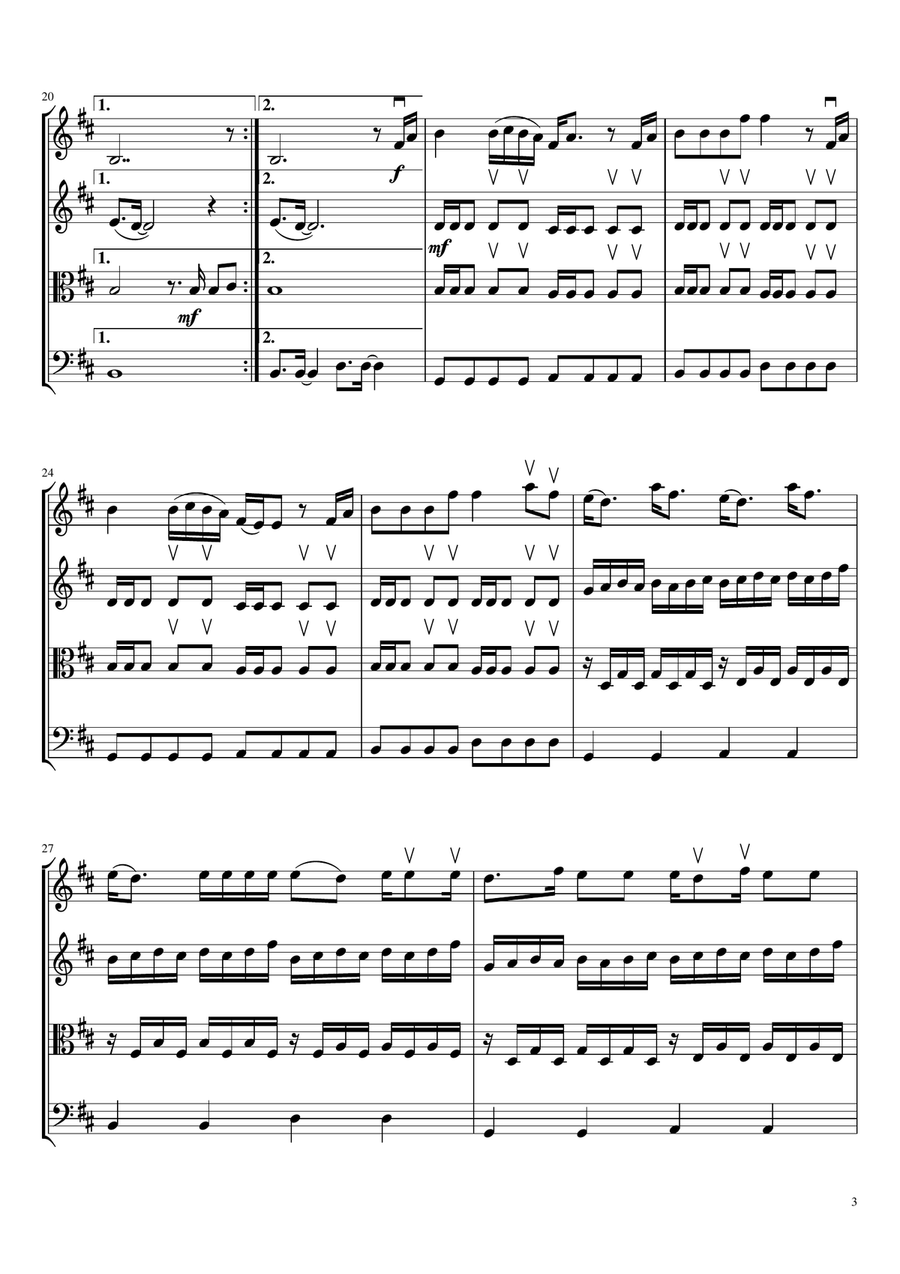 Young And Beautiful Young And Beautiful String Quartet scores gallery preview page 4
