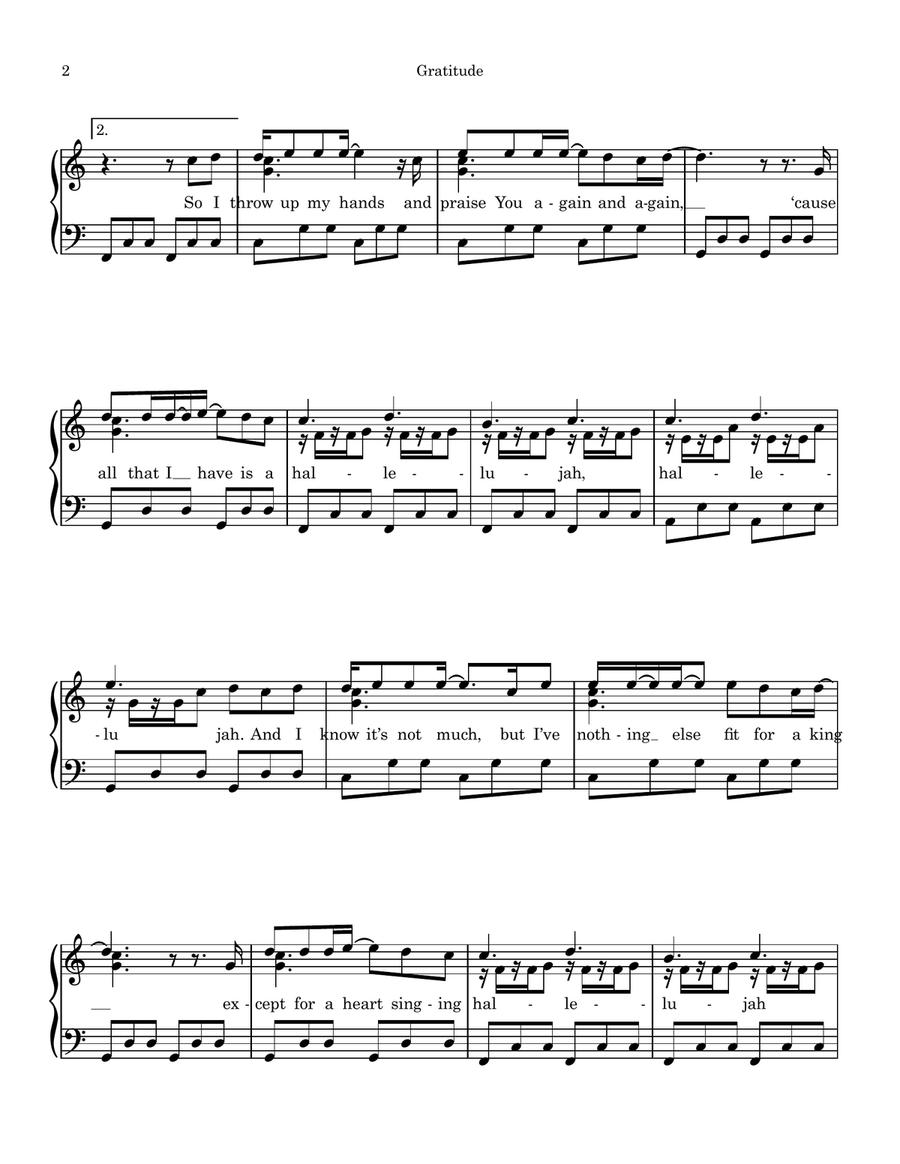 Gratitude Piano Solo scores gallery preview page 2