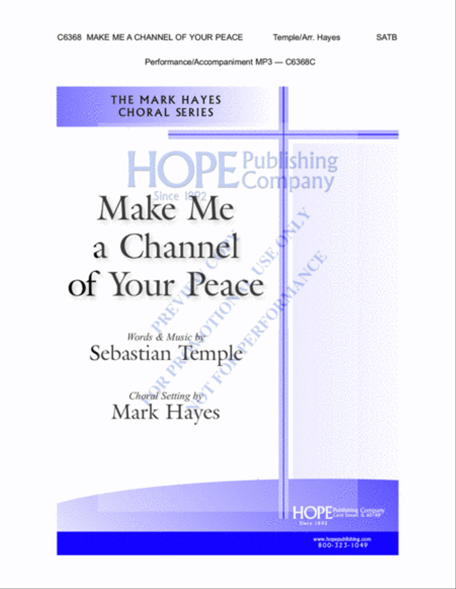 Make Me a Channel of Your Peace 4-Part scores gallery preview page 2