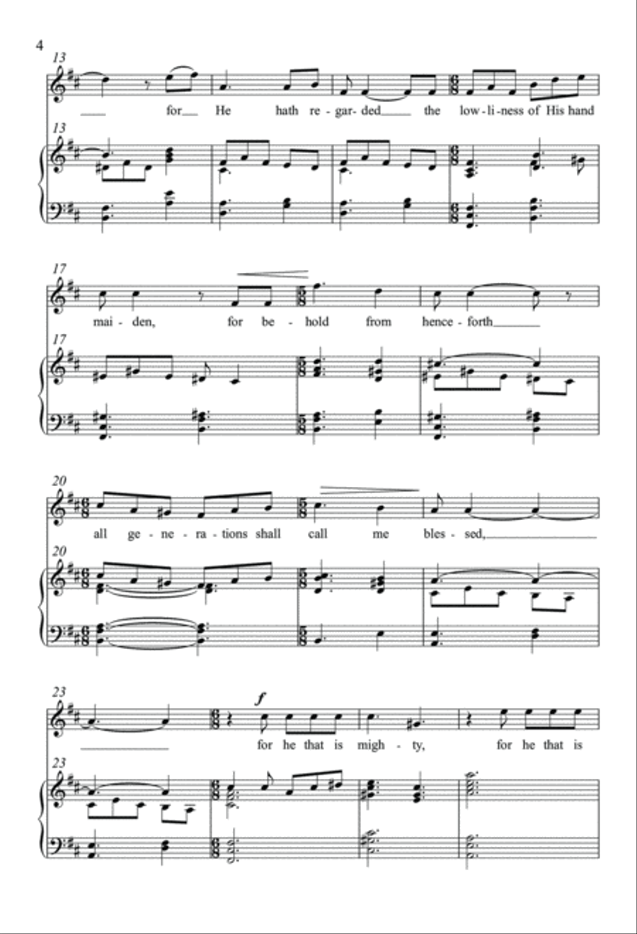 Magnificat and Nunc Dimittis in D Unison Choir scores gallery preview page 3