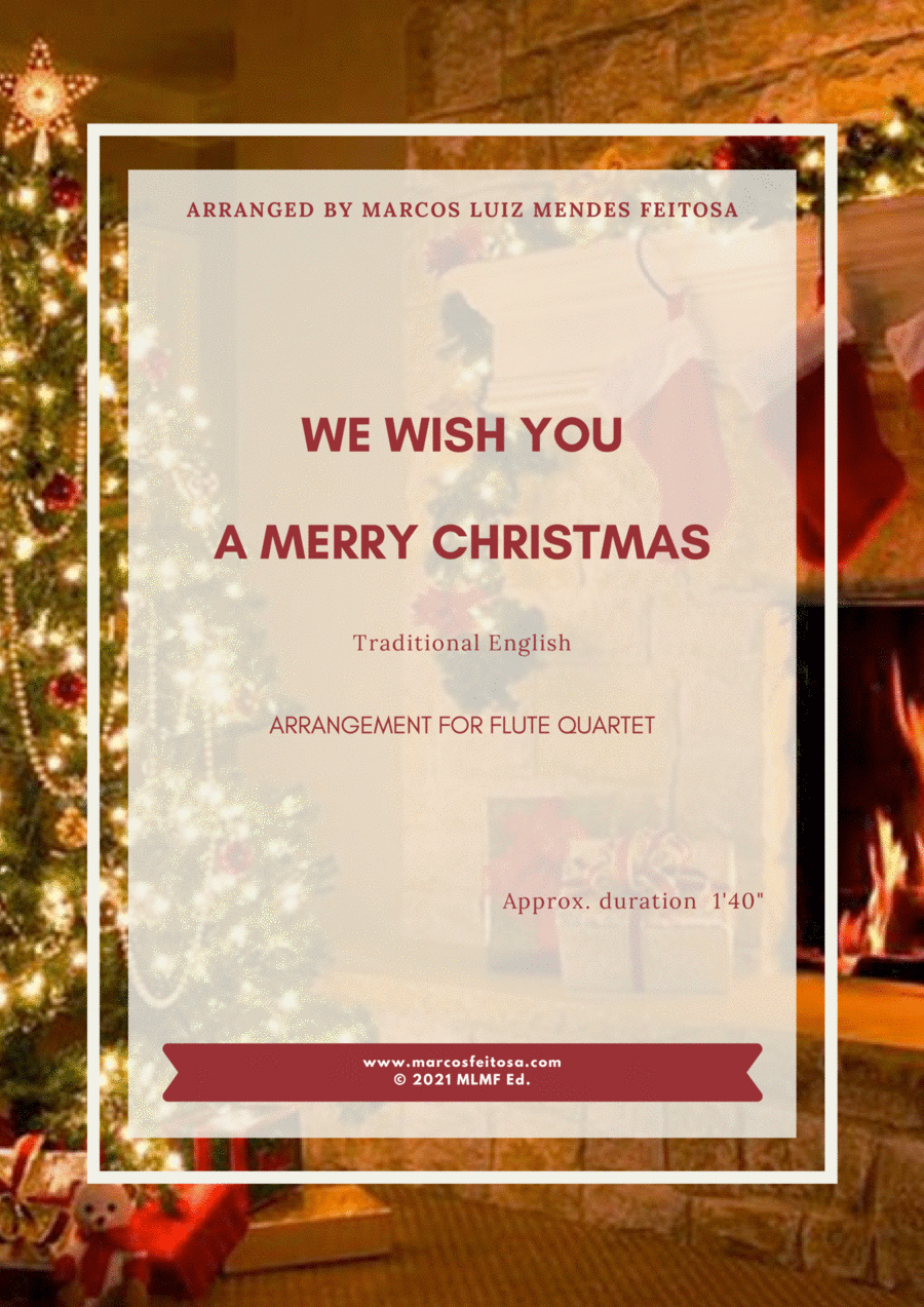 We Wish You A Merry Christmas - Flute Quartet Flute Quartet scores gallery preview page 1