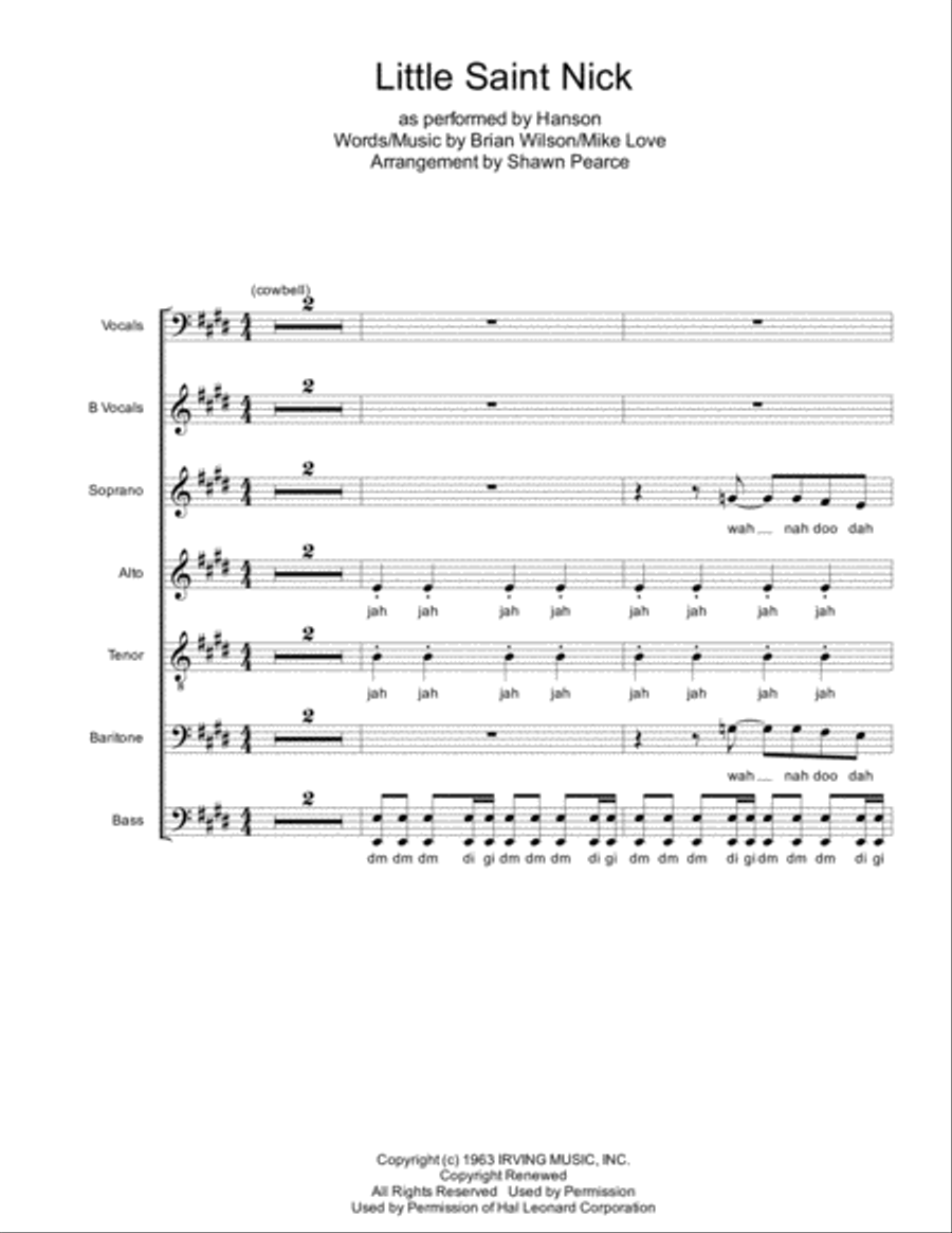 Little Saint Nick Little Saint Nick Divisi scores gallery preview page 1