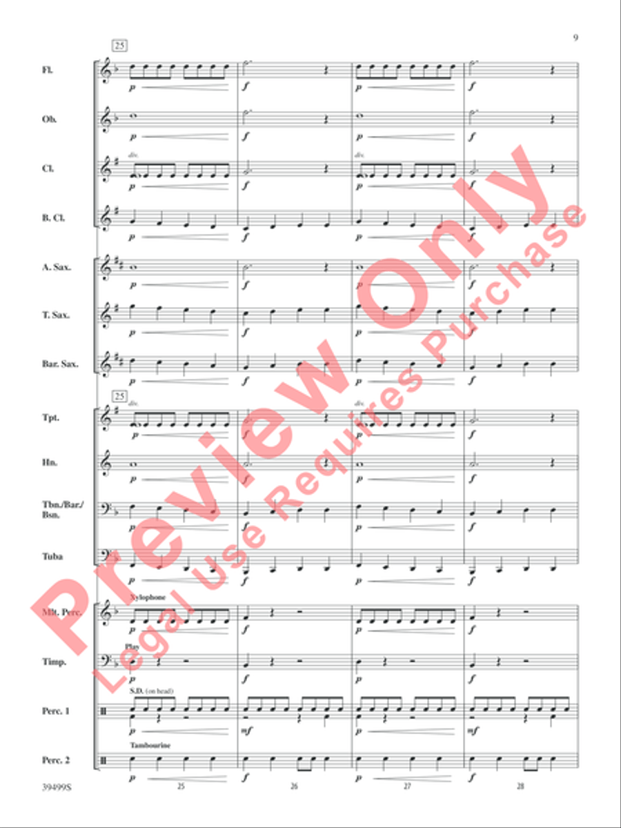 At the Edge of Chaos Concert Band scores gallery preview page 10