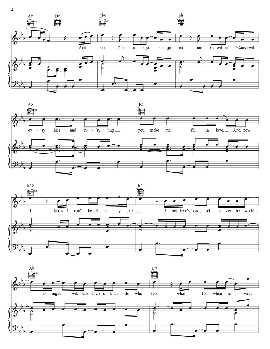 With You Piano, Vocal, Guitar scores gallery preview page 4