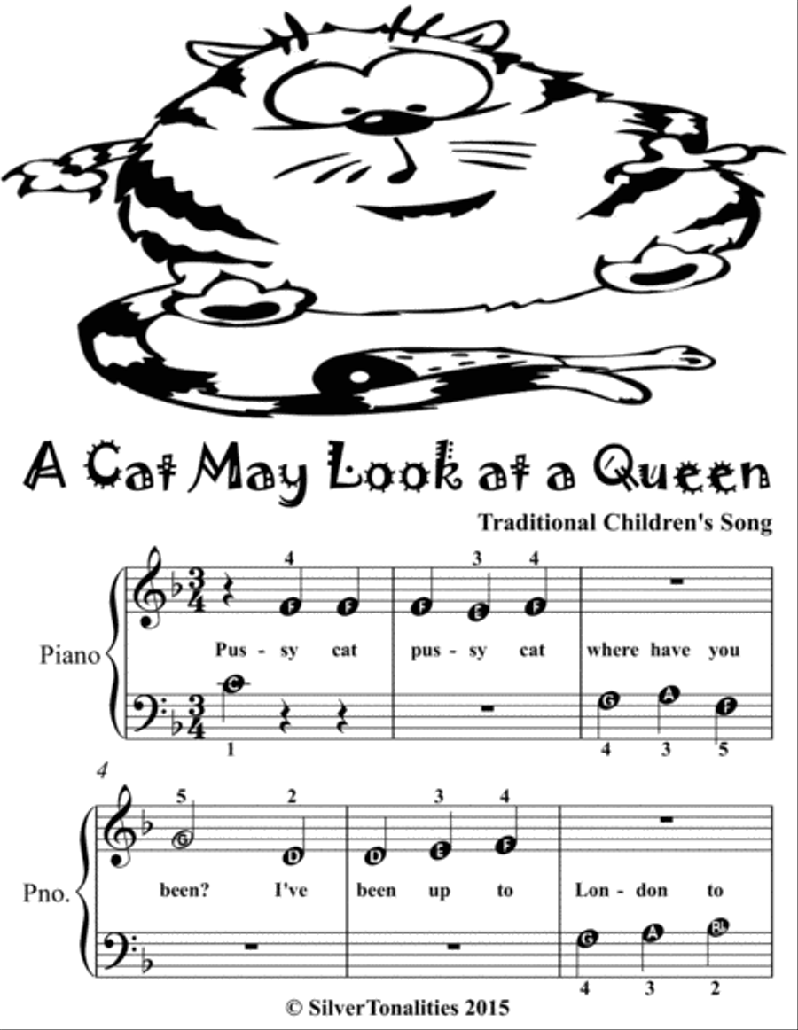 A Cat May Look at a Queen Beginner Piano Sheet Music 2nd Edition Easy Piano scores gallery preview page 2
