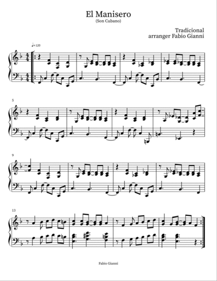 El manisero Piano Solo scores gallery preview page 2