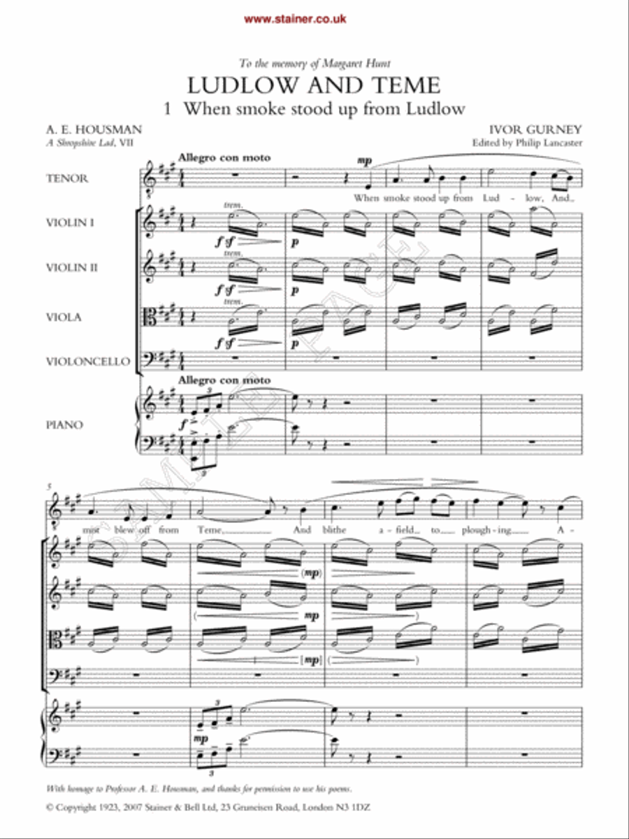 Ludlow and Teme. Score Ludlow and Teme. Score Cello scores gallery preview page 2