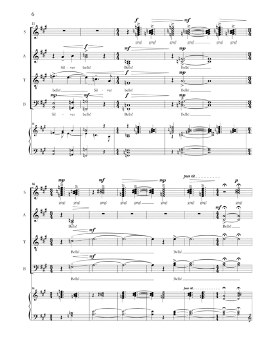 Silver Bells 4-Part scores gallery preview page 6