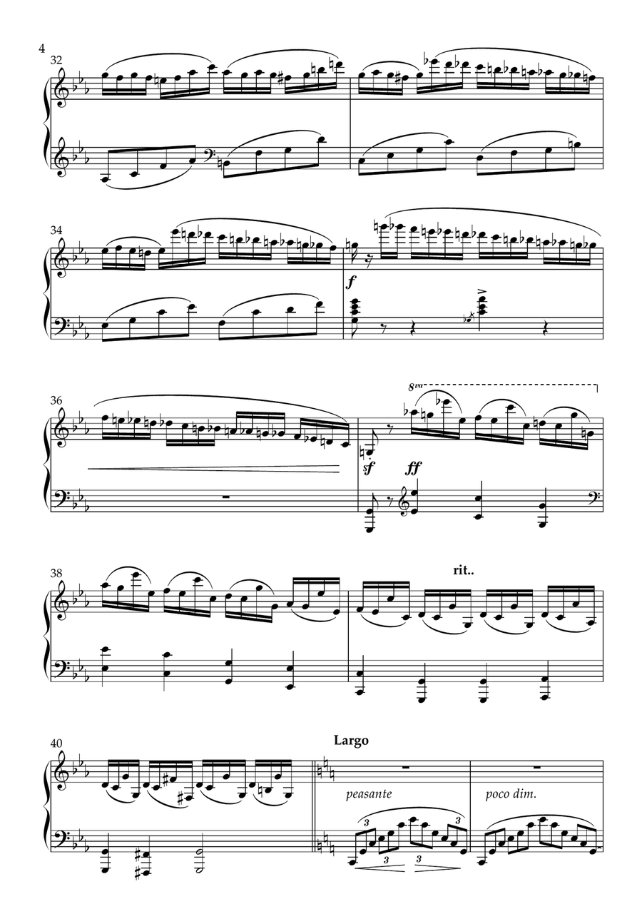 Fantasie-Impromptu F. Chopin. Piano solo (Simplified version in C minor) Piano Method scores gallery preview page 5