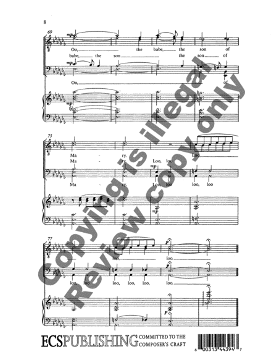 Christmas Trilogy: 2. What Child Is This? TTBB scores gallery preview page 6