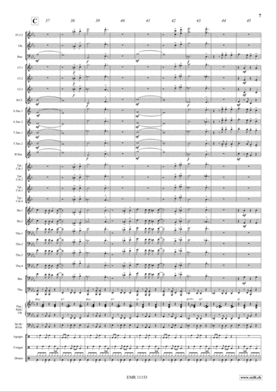 Aquarius Samba Aquarius Samba Concert Band scores gallery preview page 8