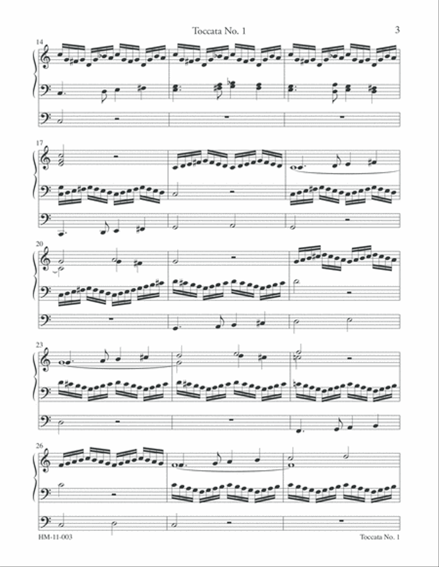 Toccata No. 1 Organ Solo scores gallery preview page 3