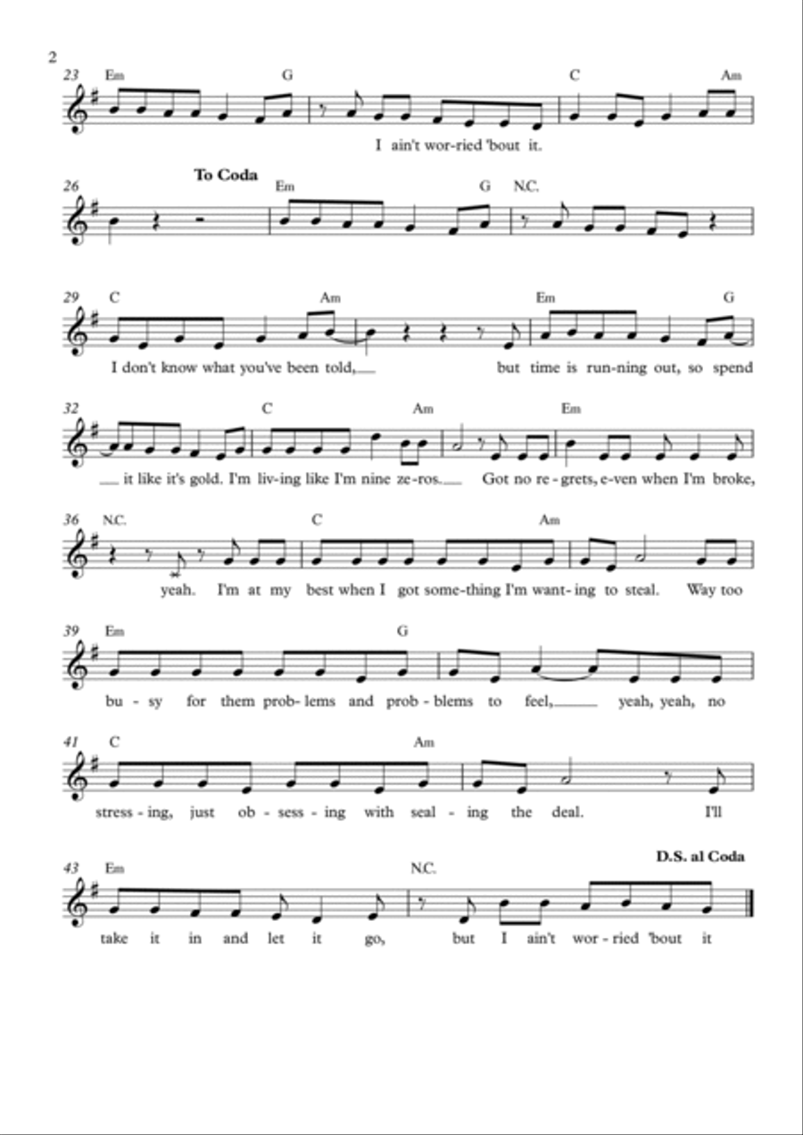 I Ain't Worried I Ain't Worried Soprano Recorder scores gallery preview page 2
