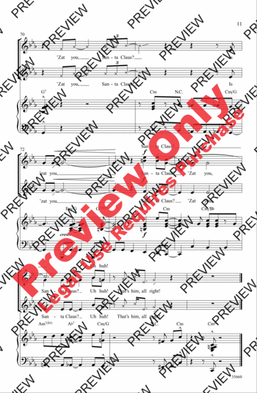 'Zat You, Santa Claus? Women's Choir scores gallery preview page 11